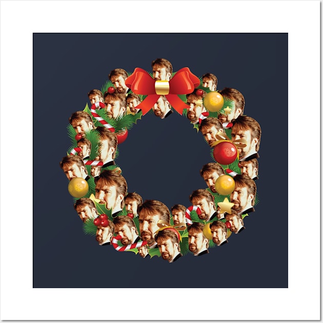 Hans Gruber Die Hard Multiface Christmas Wreath Wall Art by Rebus28